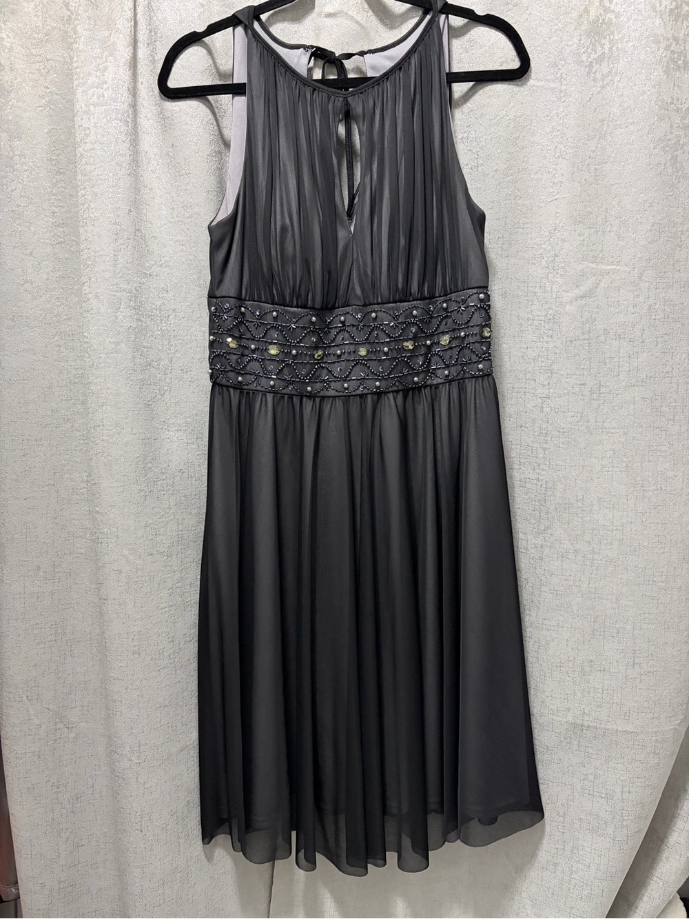 La Nouvelle Renaissance Beaded Fit & Flare Halter Dress Size 8 Party Prom